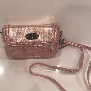 Pink sparkled crossbody bag